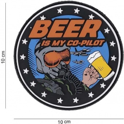Gumiran našitek / 3D Patch  - Beer is my co-pilot
