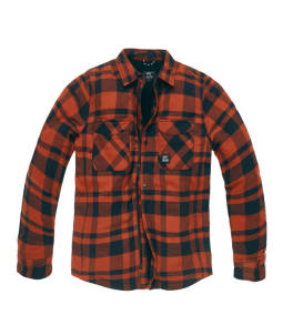 Vintage Industries Darwin podložena flanel jakna - Opečnata