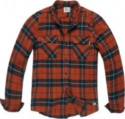 Vintage Industries flanelasta srajca Sem - Opečnata