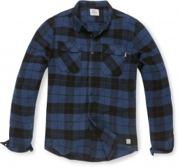 Vintage Industries flanelasta srajca Sem - Modra